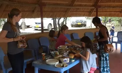 Dining banda on the campsite